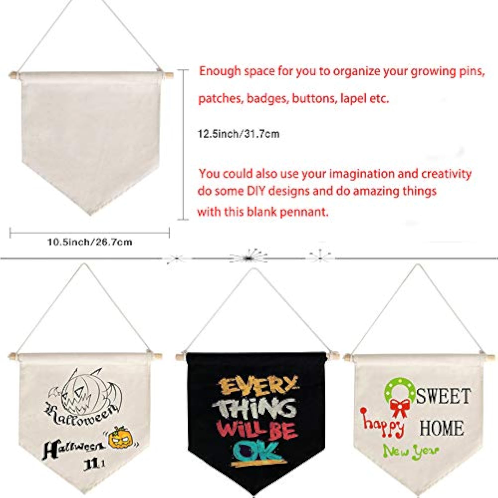 Enamel Pin Wall Display Banner Holder for Brooch Collections