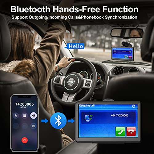 image for Jimwey Bluetooth UK Sat Nav, 7 inch Car GPS Navigator with 2023 UK Eur