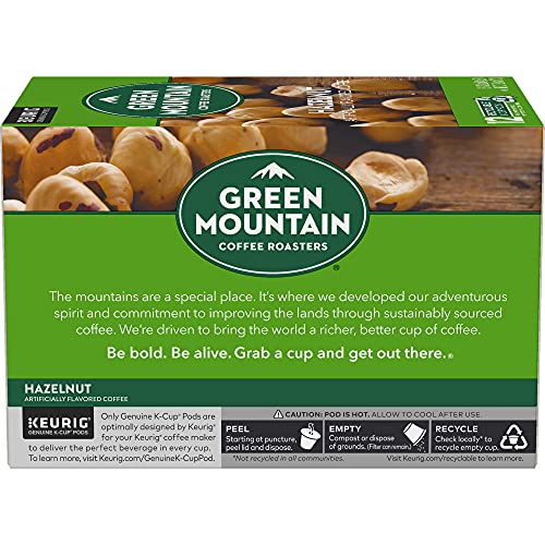 Image of Green Mountain Coffee Roasters Hazelnut Keurig Single-Serve K-Cup pods, Light Roast Coffee, 12 Count (Pack of 5)