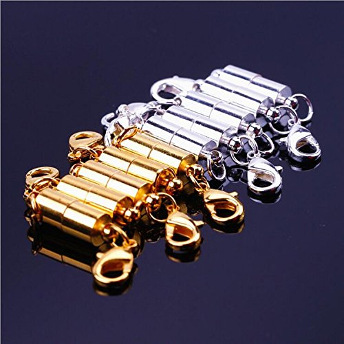 Sopeace Pack Of 10 Pcs Magnetic Lobster Clasps Diy Connectors Accessories Gold And Silver Color (Gold & Silver) #TOP10