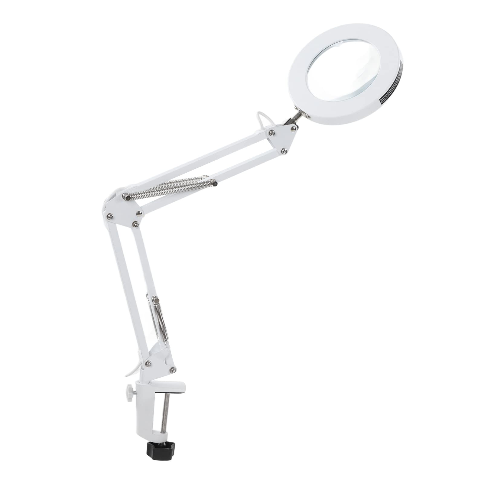 Hyuduo Lampada da Lettura con Clip Lampada con Morsetto in Lega di Alluminio con Lente d'ingrandimento 5X 3 modalità 11 luminosità con Morsetto Pieghevole per Leggere Libri Hobby Artigianali
