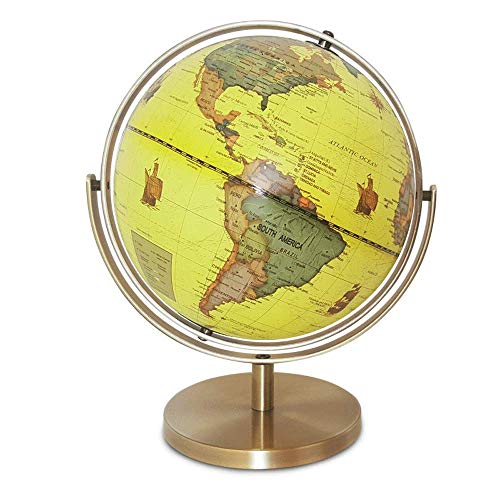 Preisvergleich Produktbild Mnjin Entdecken Sie die WeltGeografische Globen Universelle Rotation Interaktiver Pädagogischer Schwenker Desktop Globus Retro Home Office Schreibtisch Dekorationen Geschenk für Kinder Stude