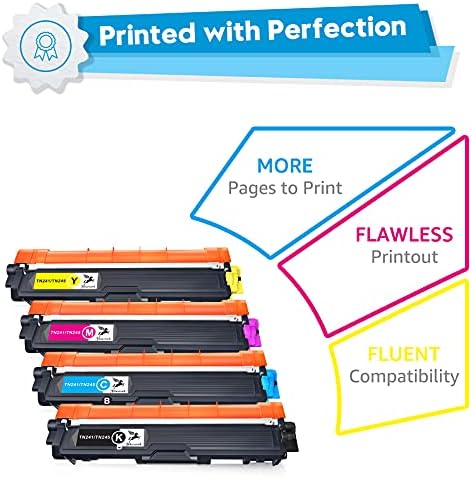 FITU WORK TN-241 Compatible Toner Cartridge Replacement for Brother TN241 TN245 for DCP 9020CDW HL 3140CW DCP 9015CDW MFC 9340CDW HL 3150CDW MFC 9140CDN MFC 9130CW MFC 9330CDW HL 3170CDW (4 Pack)