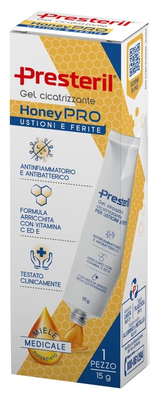 Presteril HoneyPRO - Gel Cicatrizzante per Ustioni e Ferite, 15g
