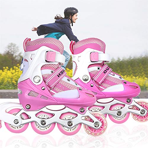 TureFans Rollers en Ligne pour Enfants, Patins à roulettes, Rollers pour Enfant, Taille Ajustable (A, 35-38)