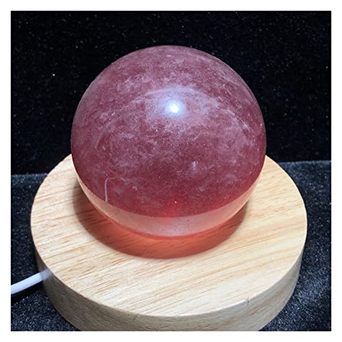 Quartz fraise contre le stress : sphère naturelle de méditation