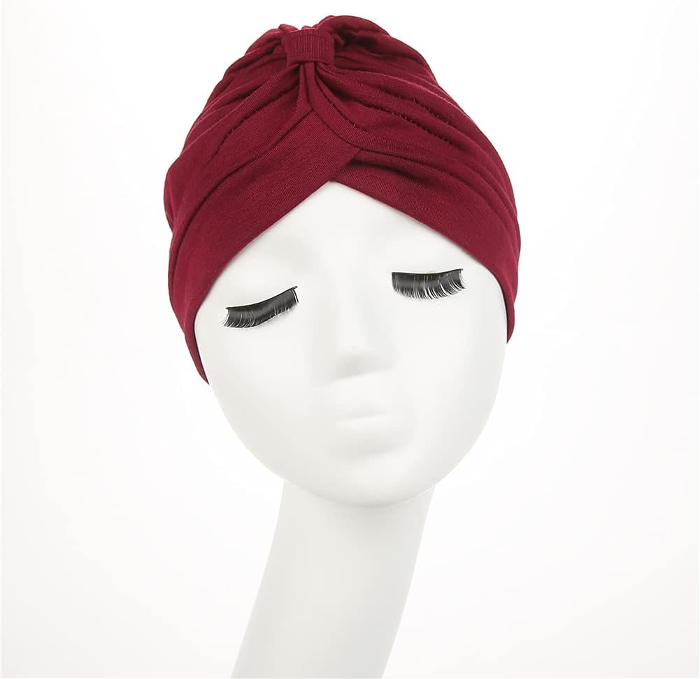 beauty YFJH Women's Cotton Turban Head Wrap Cancer Chemo Beanies Cap Headwear Cap Bonnet Hair Loss Hat - Image 3