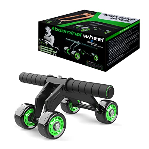Wearslim® Professional Abs Workout 4 Wheel Ab Roller Perfect Home Gym Equipment for Men and Women Exercises – Multicolor