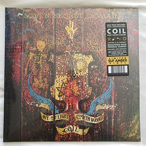 Album Art for Love's Secret Domain: 30th Anniversary - Deluxe Edition on Amber Colored Vinyl by Coil