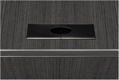 Miniatura 30 de Regency Legacy - Escritorio en L con pedestal individual con tres cajones, 66 pulgadas, gris ceniza Gris