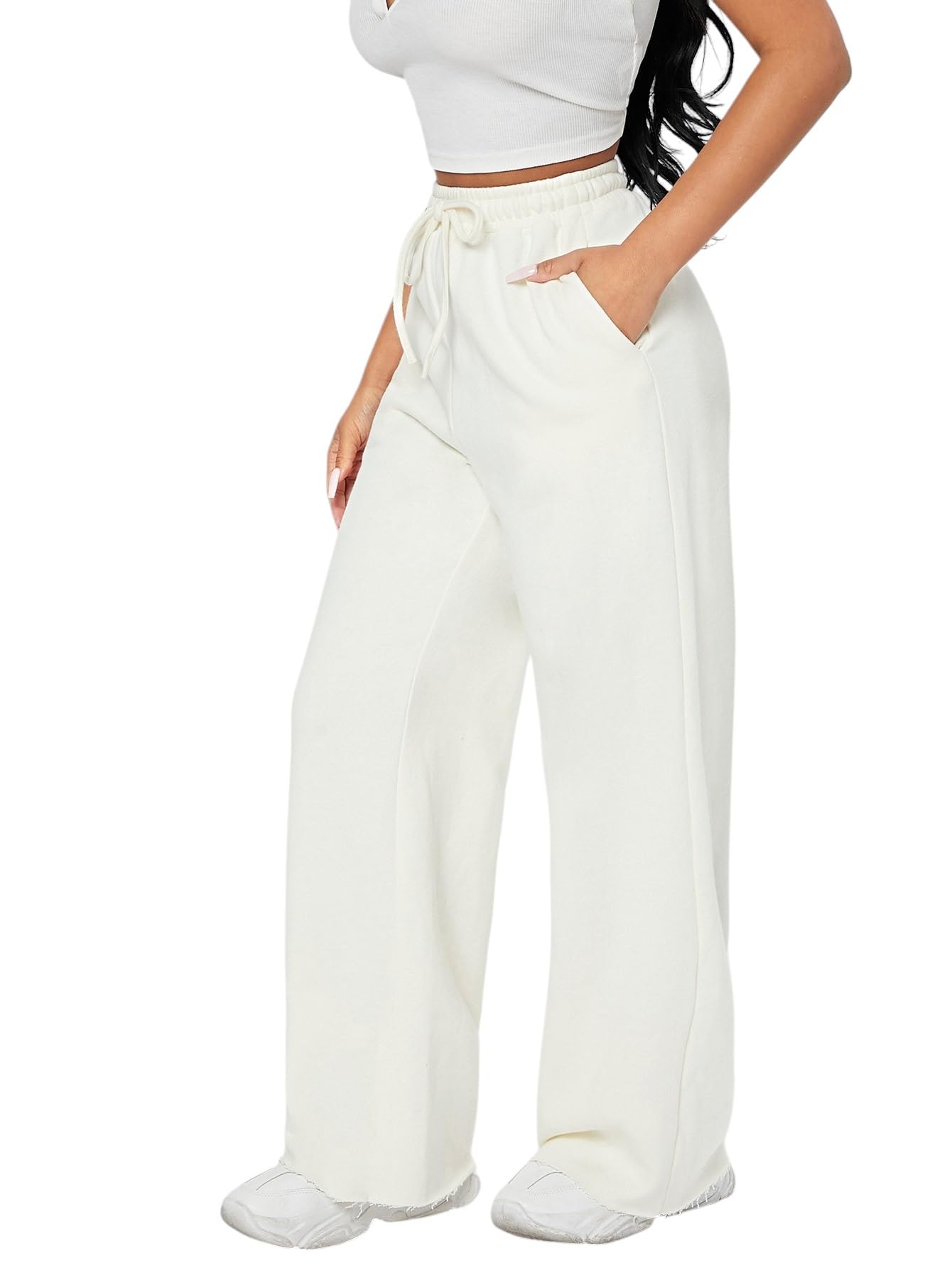 dockstreet Women's/Unisex ONESOPEN Bottom Drawstring Pure Cotton Stretchable Baggy Jogger Pants || for Similar Baggy Look Order a Size or Two Large Than Your Usual Size