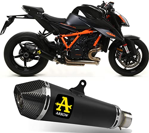 Silencieux Arrow X-Kone KTM 1290 Super Duke R 2020-2023 Nichrom Noir Embout Carbon