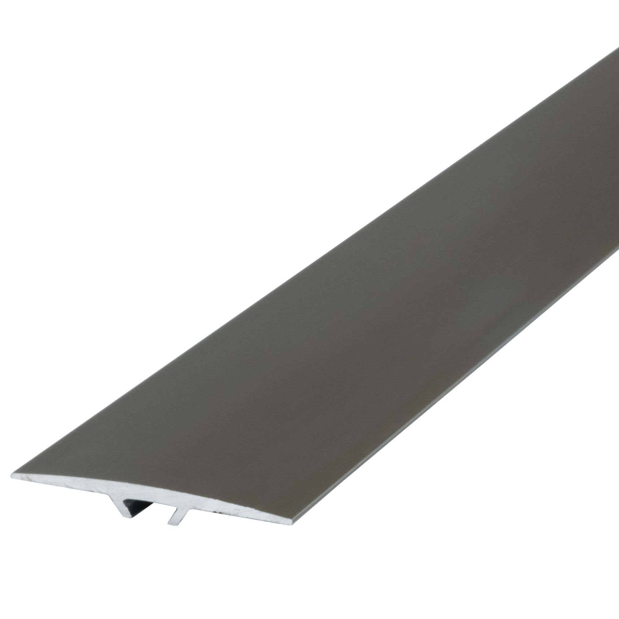 profilo di transizione adesivo piatto 90cm alluminio bronzo, soglia porta, profilo raccordo pavimento, barra passaggio laminato vinile moquette
