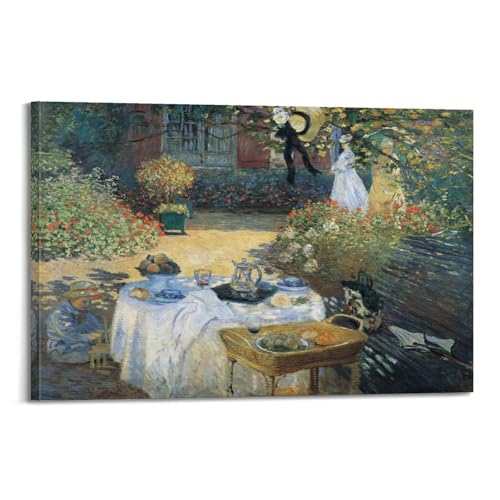 Claude Monet The Luncheon Poster Impression sur Toile Jardin de Monet Argenteuil 50x75