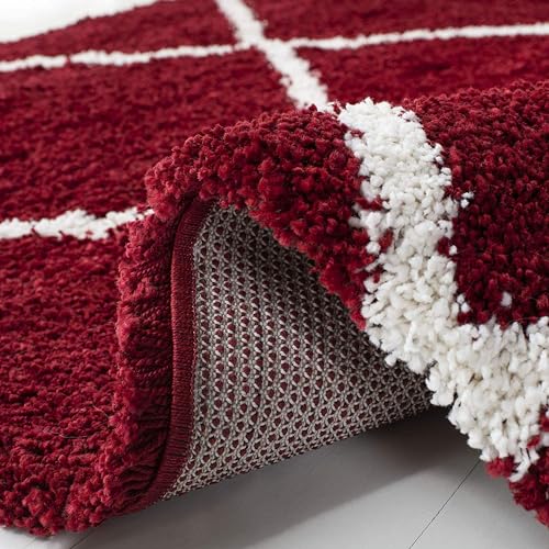Image of Plush Shag Area Rug for Living Room, 244 cm x 305 cm, Brown (RED Box, 4X4 FEET)