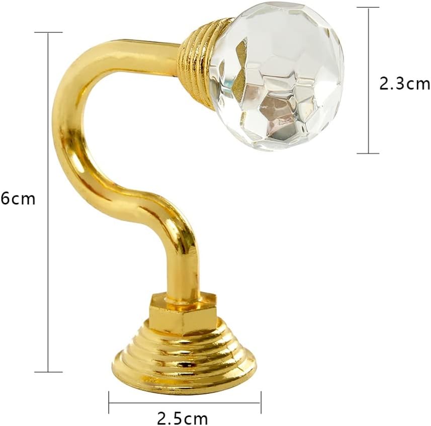 FMURY Crystal Glass Curtain Holdback Hooks Wall Tie Hanger Holder Drawer Handle Curtain Accessories Hanger Hooks(D)