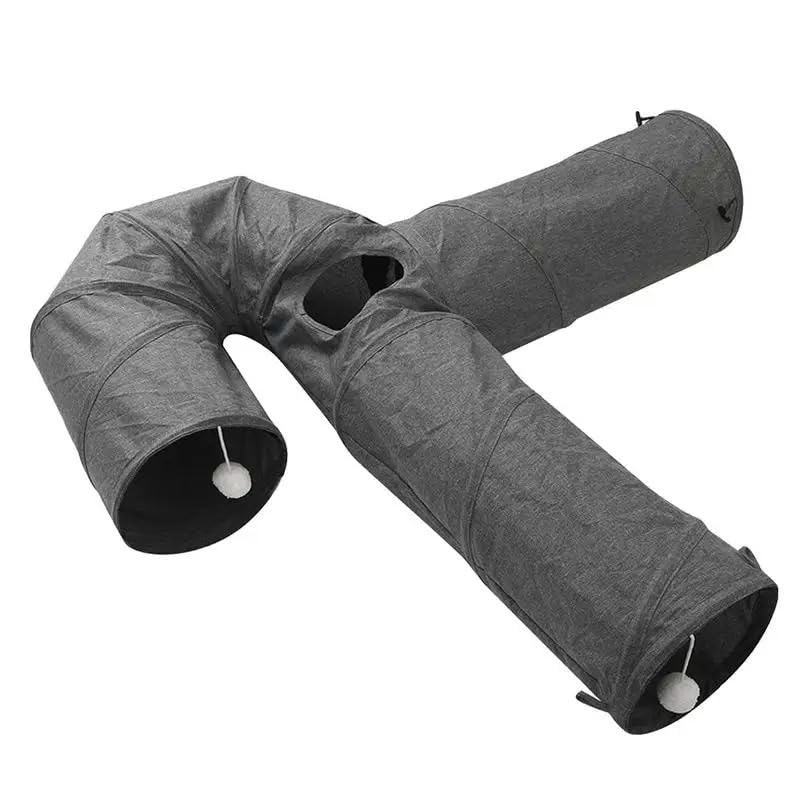 Tunnel Pliable pour Animaux De Compagnie pour Chats D'intérieur Jouets Interactifs Chaton Résistant Aux Rayures Cachette Maison D'entraînement Tube De Jeu Baril De Forage