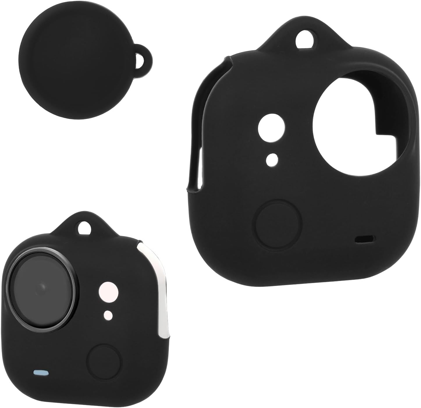Penitue Silicone Protective Case for Insta360 Go Ultra, Anti-Scratch & Dust-Proof Protection Cover with Lens Cap Action Camera Accessories (Black)