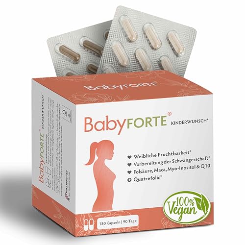 BabyFORTE Kinderwunsch Tabletten | vegan | Folsäure 800 μg,...