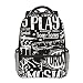 Schulrucksack Mädchen Jungen Kinder, Schultasche Schulrucksäcke Rucksäcke Schultaschen Backpack Musik Rock Schlagzeug T Shirt