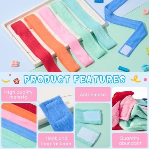 Image of Henoyso 12 Pack Sensory Chew Necklaces Kids Soft Terry Cloth Oral Motor Teething Toys for Boys Girls, Reusable Chewy Jewelry for Focusing & Calming (Solid Style,Cute Color)
