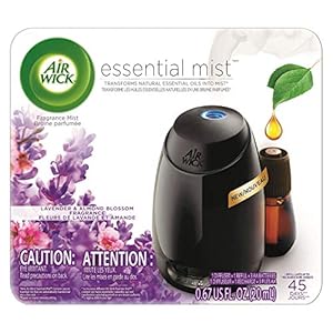 Air Wick Essential Mist Starter Kit, Diffuser + 1 Refill, Lavender and Almond Blossom, Air Freshener, Essential Oils