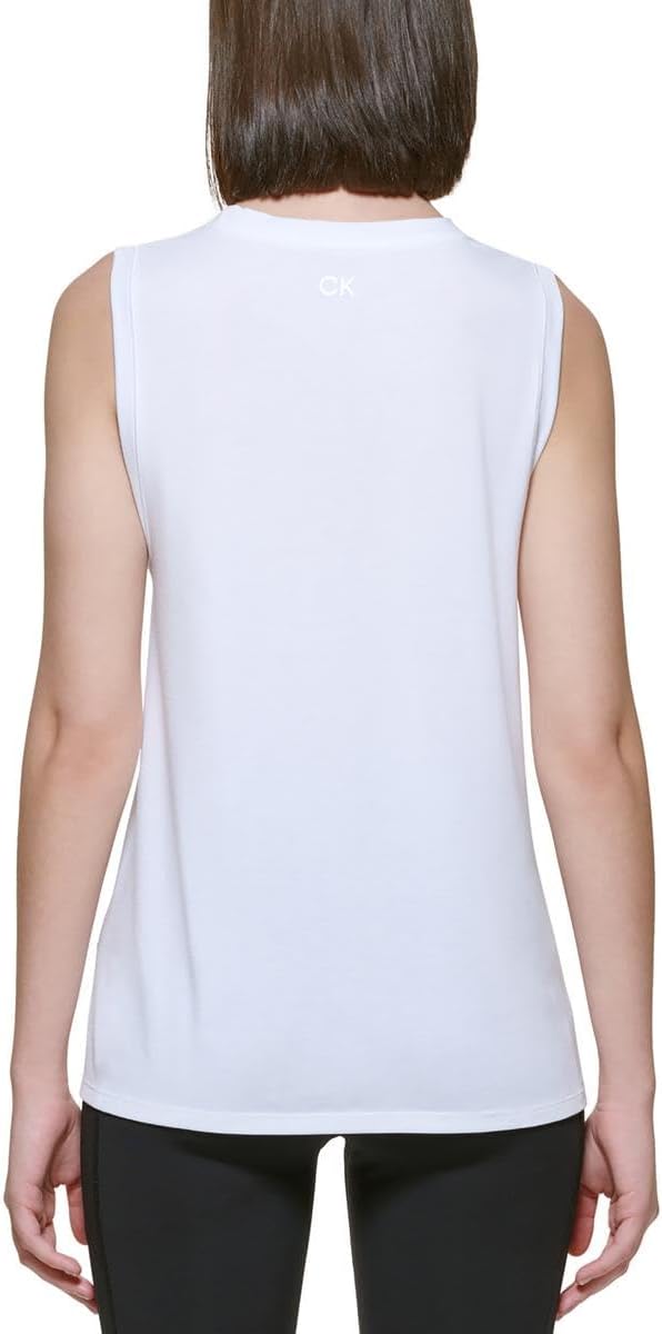 Calvin Klein Performance Womens Work Out Sleeveless Tank Top White M
