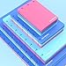 GELRHONR A5 Looseleaf Cover,T-Hole Looseleaf Notebook Cover 4 pcs