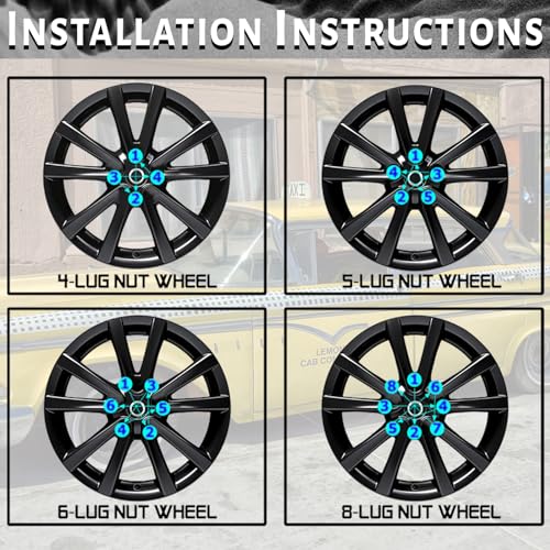 Image of 24pcs M12x1.25 Lug Nuts with Mag Flat Seat