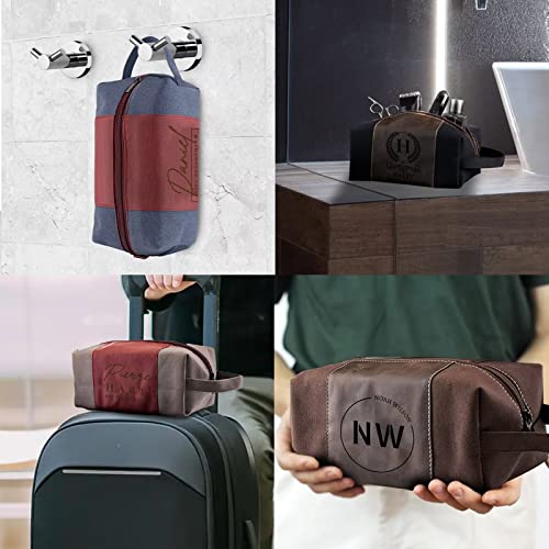 Personalized Toiletry Bag For Men, Specialonly Custom Name & Text Dopp Kit, Groomsmen Gift Travel Shaving Bag With Waterproof Canvas, Perfect For Dad Husband Boyfriend #TOP7
