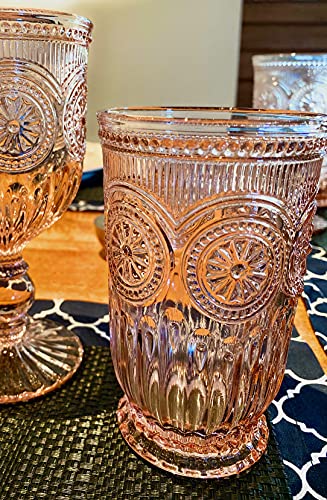 Yungala Pink Highball Tumblers Set Of 6 Vintage Glassware Pink Drinking Glasses For Lovers Of Colored Glassware And Colorful Drinking Glasses #TOP6