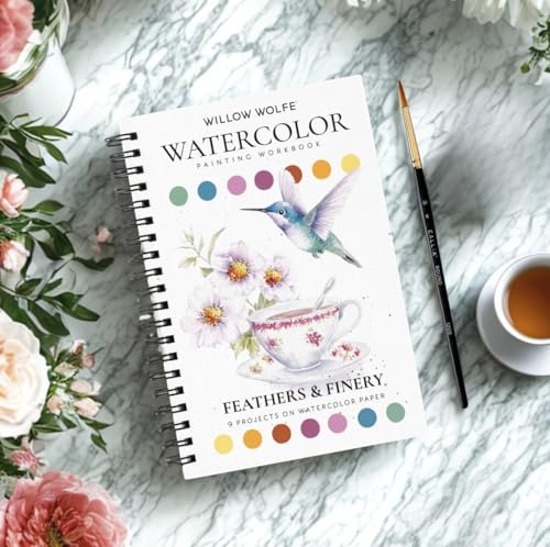 Cahier d'exercices aquarelle Plumes Willow Wolfe WW-WWTT8