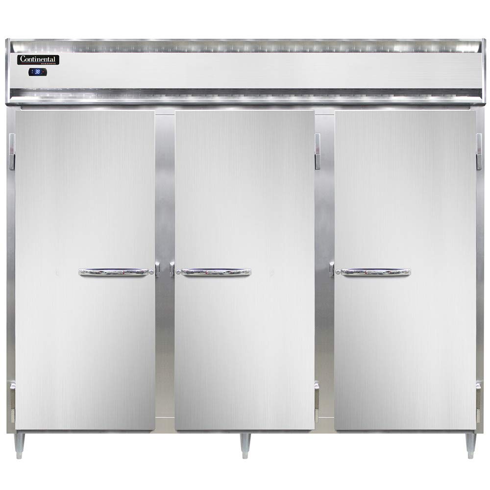 DL3RE-SA-PT Designer Line Extra-Wide Three Section Pass-Thru Refrigerator by Continental Refrigerator – Commercial Grade