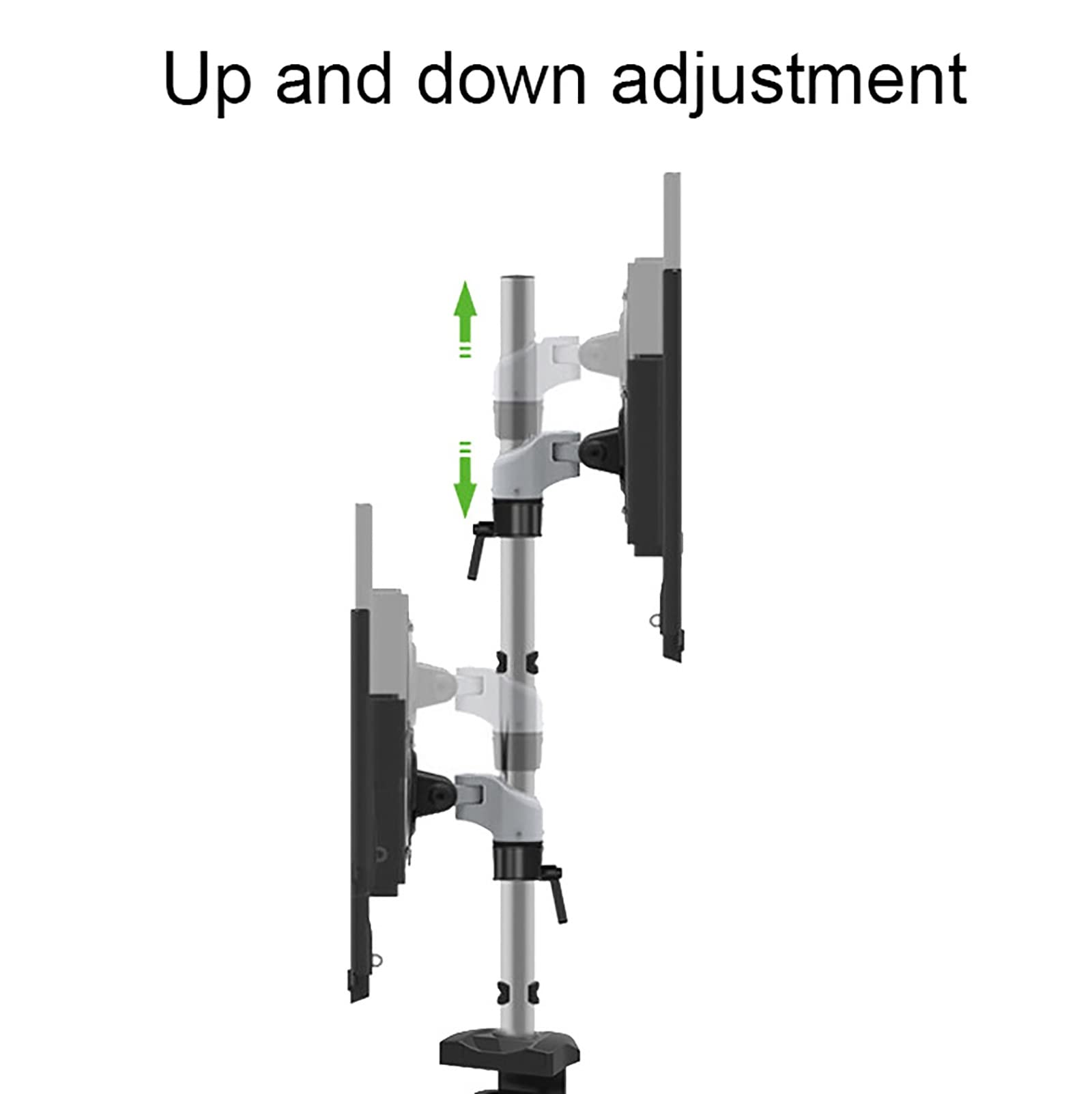 Supporto da Scrivania per Doppio Monitor, Supporto da Scrivania Autoportante Che Supporta 2 Schermi Fino A 8 Kg/17,6 Libbre con Dimensioni di 75X75 Mm O 100X100 Mm
