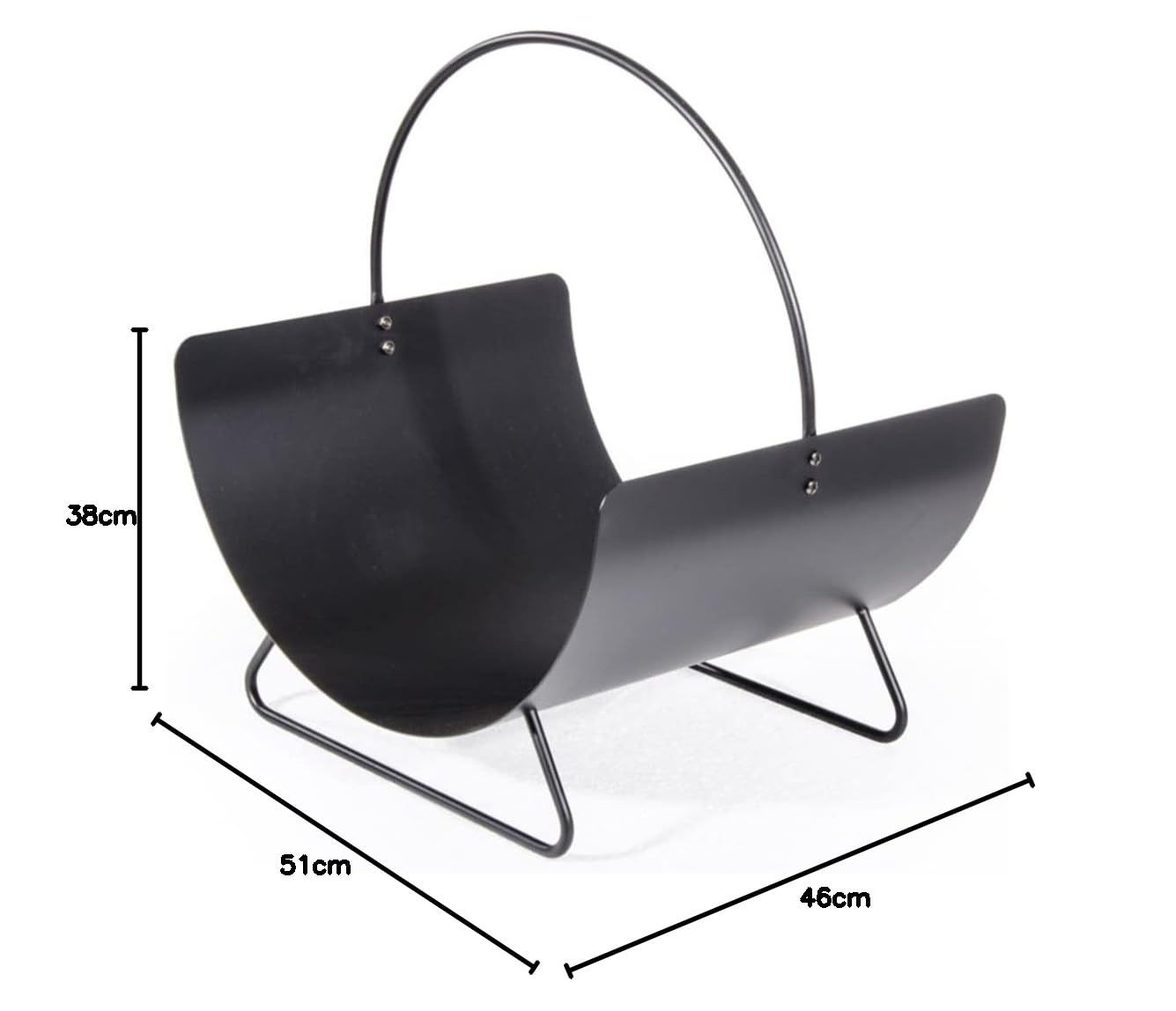 VERDELOOK | Portalegna in Metallo Verniciato per Camino 38x46x51 cm, Arredo Decoro Caminetto, Portalegna Moderno