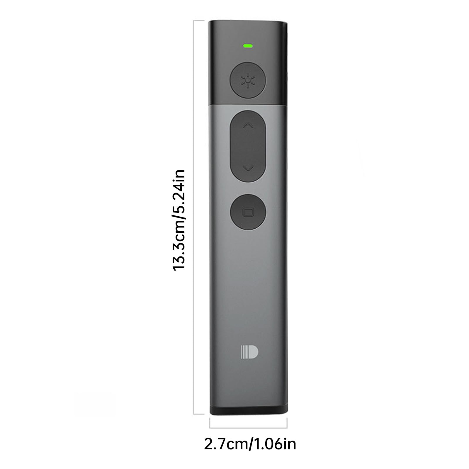 Telecomando per presentazioni wireless ricaricabile di alta qualità | Connettività a 2,4 GHz, portata di 30 m, puntatore luminoso, ricevitore USB, compatibile con PC/Mac/Android - Ideale per presentaz