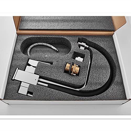Grifo de Cocina Giratorio de 360° en latón Negro con purificador de Agua, Grifo multifunción para Fregadero, Ideal para Bares, Casas de Campo y Uso Comercial.