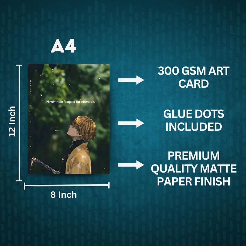 Image of Posters Inc Anime Motivational Wall Posters Keep Moving Forward 6 A4
