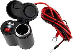 Carregador Para Moto Celular GPS Tomada USB 2.0 Adaptador Acendedor Guidão De Motocicleta Bicicleta Elétrica Automático Entregadores Prova De Água PREMIUM ONYK