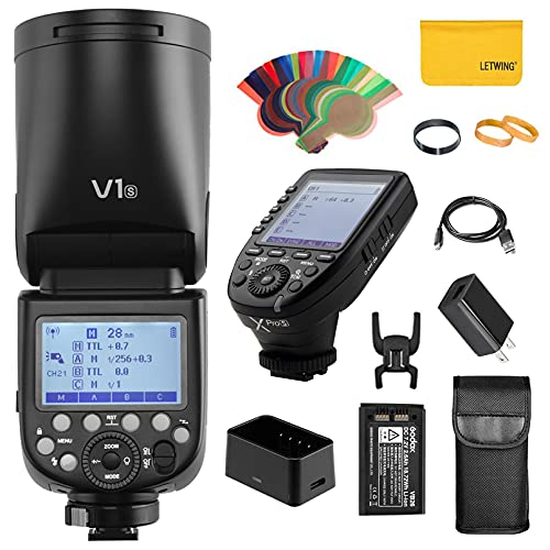 Flash Deals - 50% OFF Godox V1-S 76Ws 2.4G TTL Round Head Camera Flash with Godox XPro-S Flash Trigger Compatible for Sony Camera,1/8000 HSS, 480 Full Power Shots, 1.5 sec. Recycle Time,Rechargeable 2600mAh Li-ion Battery Flash Deals - 50% OFF Godox V1-S 76Ws 2.4G TTL Round Head Camera Flash with Godox XPro-S Flash Trigger Compatible for Sony Camera,1/8000 HSS, 480 Full Power Shots, 1.5 sec. Recycle Time,Rechargeable 2600mAh Li-ion Battery