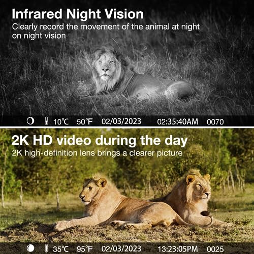 Tzziel 3G/4G LTE Cámara fototrampeo de Vigilancia Exterior con Batería Solar, 2K Visión Nocturna en Color, PIR Detección de Movimiento, IP66, Adecuado para Uso en Exteriores o en Lugares sin WiFi - imagen 6