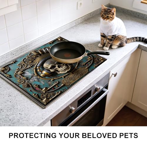 Image of Halloween Skull Stove Top Covers for Electric Stove, 28.4x20.5 in