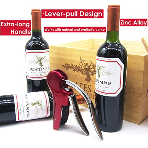 Kaycrown Professional Zinc Alloy Power Wine Opener Corkscrew Built-In Foil Cutter Premium Lever Corkscrew Waiter Wine Opener Kit Bottle Opener #TOP5