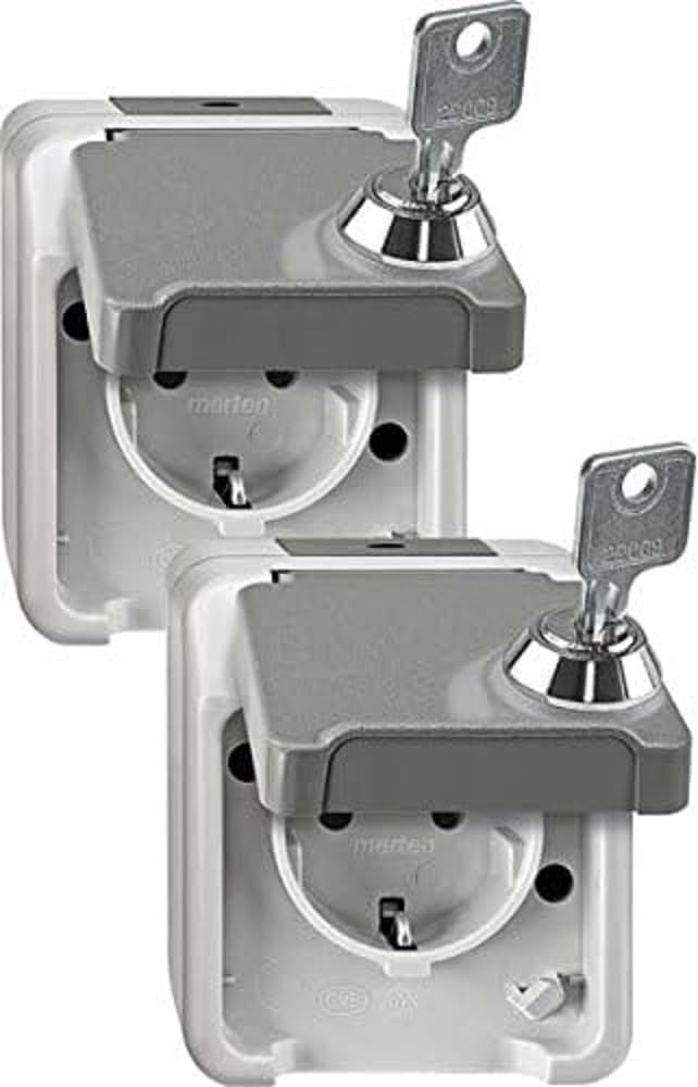 Merten, Presa Schuko combinata con deviatore, Aquastar, MEG3495-8029