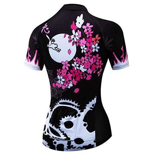 Image of Cycling Jerseys Women Bike Shirts Short Sleeve Bicycle Clothes Breathable Stretch Labric Bicycle Uniforms