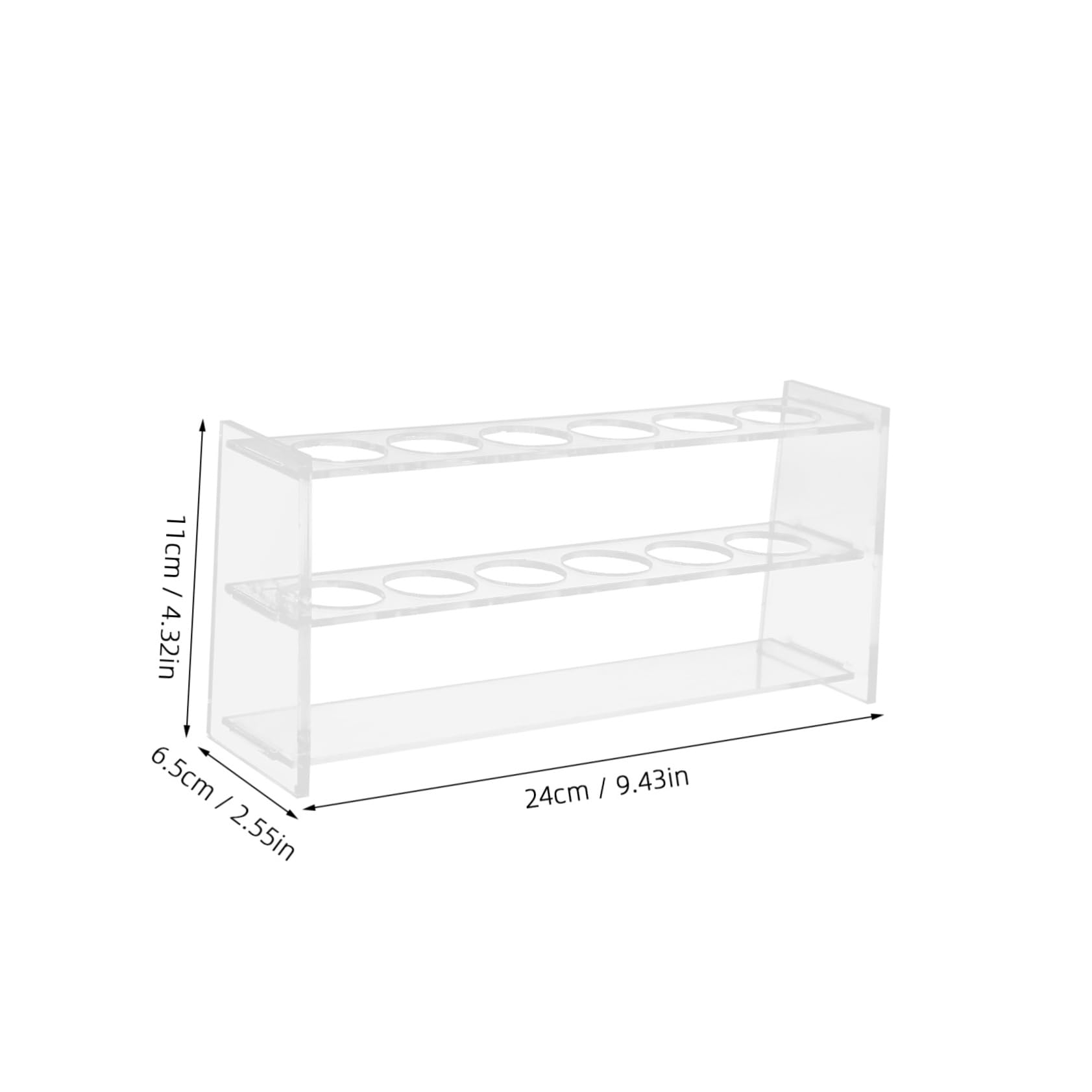 Alipis 6Holes Transparent Test Tube Holder Rack for Tubes Sampling Tube Organizer for Laboratory Use Scientific Experiment Display Rack and Reusable Storage