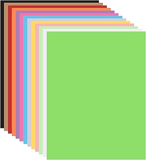 56 Sheets Colored Cardstock Construction Paper, 250gsm/92lb Card Stock Printed Paper Assorted Colors Construction Paper for Card Making, Scrapbooking, Craft