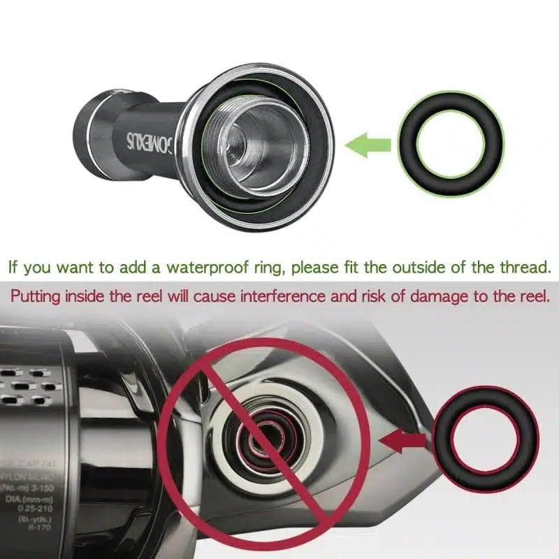 Gomexus R4 Support de moulinet de pêche en aluminium 48 mm pour Shimano Vanford Stradic FK FJ FL Twin Power XD, Daiwa Certate LT Luvias Airity LT Emeraldas Air LT