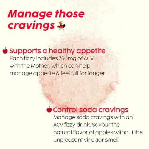 Image of THE PLANT FIX Apple Cider Vinegar Effervescent Tablet with Mother | Supports Metabolism & Control Cravings | With 750mg ACV, Vit B6 & B12 | No Added Preservative | (Pack of 12)
