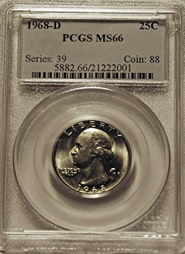 MS 66 1968 D WASHINGTON QUARTER – PRISTINE EXAMPLE